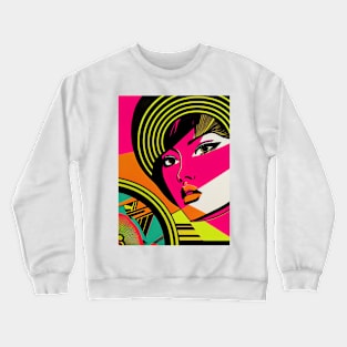 Modern woman in pop-art style Crewneck Sweatshirt